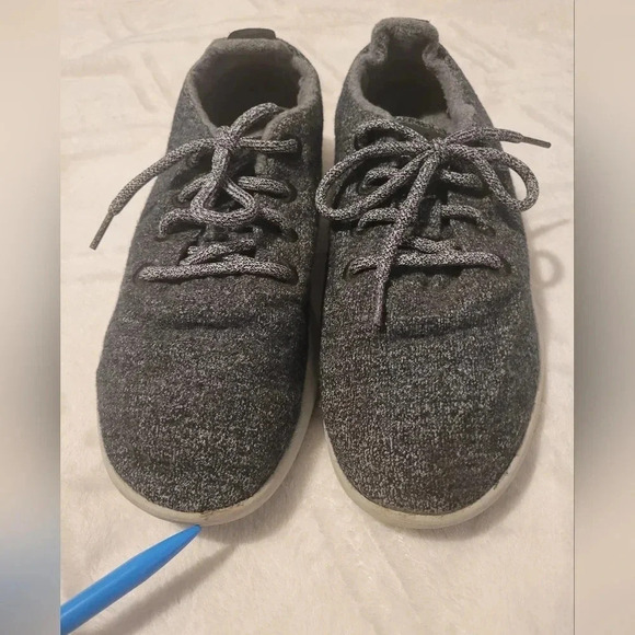 ALLBIRDS Men's Grey Wool runners, light grey soles, athletic sneakers, size 10 - Picture 7 of 7